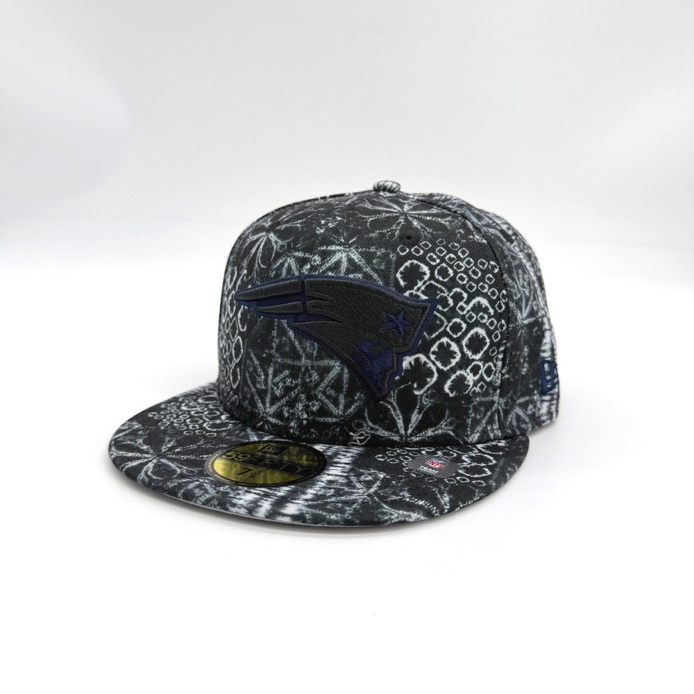 New Era New England Patriots SOLD OUT 59FIFTY 7 3/8 All Over Print Hat Black